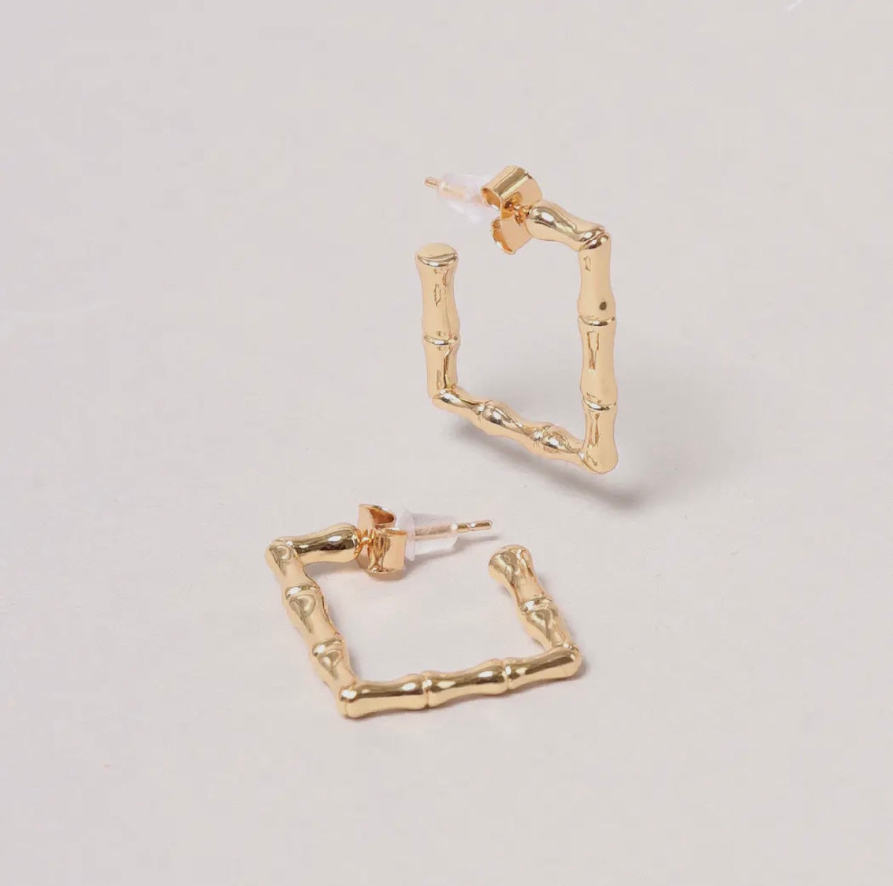 14K Gold-Dipped Square Hoop Earring