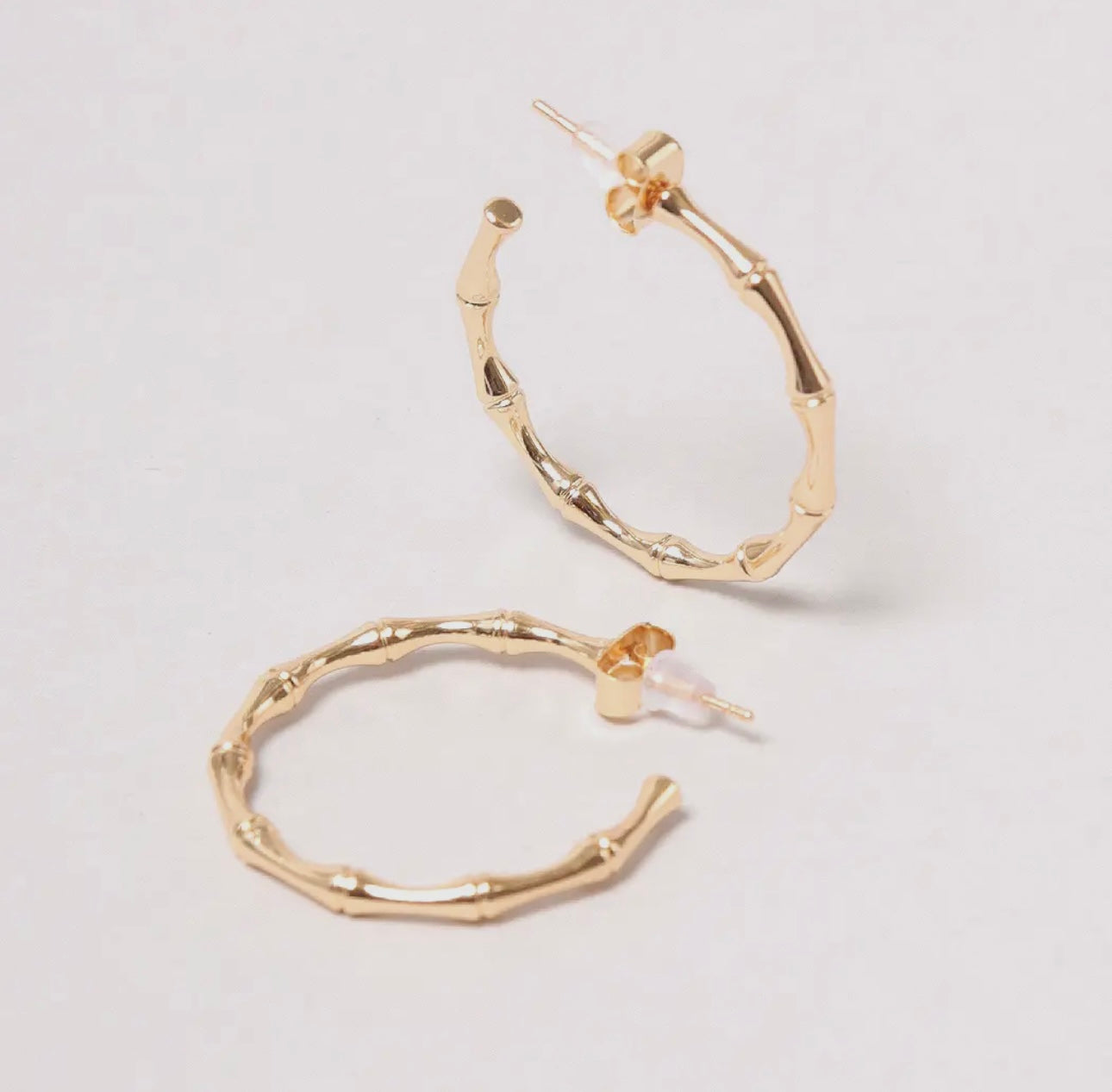 14K Gold - Dipped Textured Post Earring