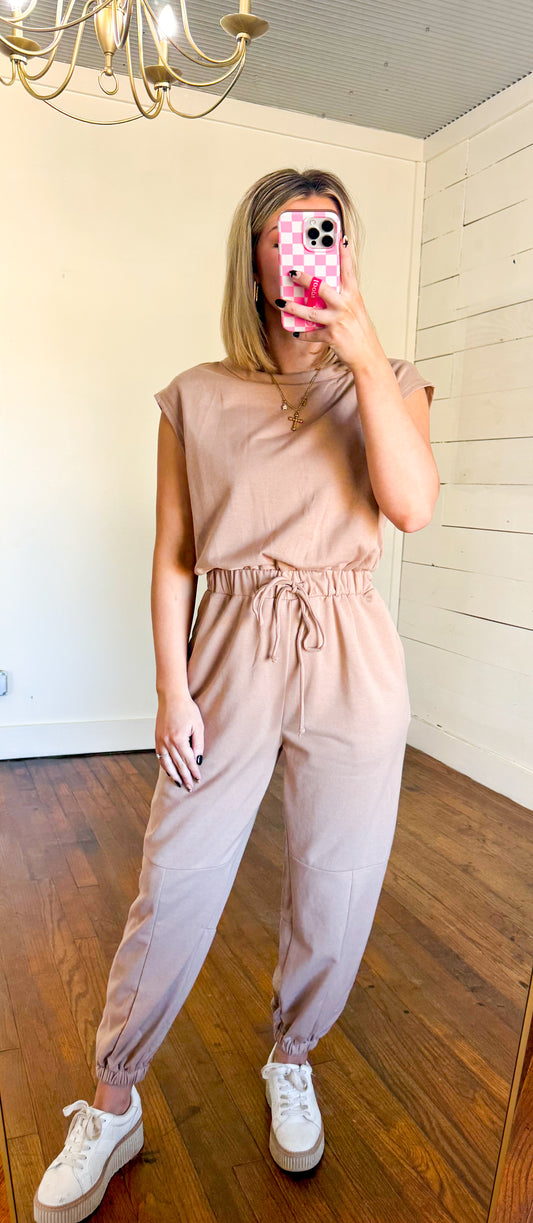 French Beige Jumpsuit