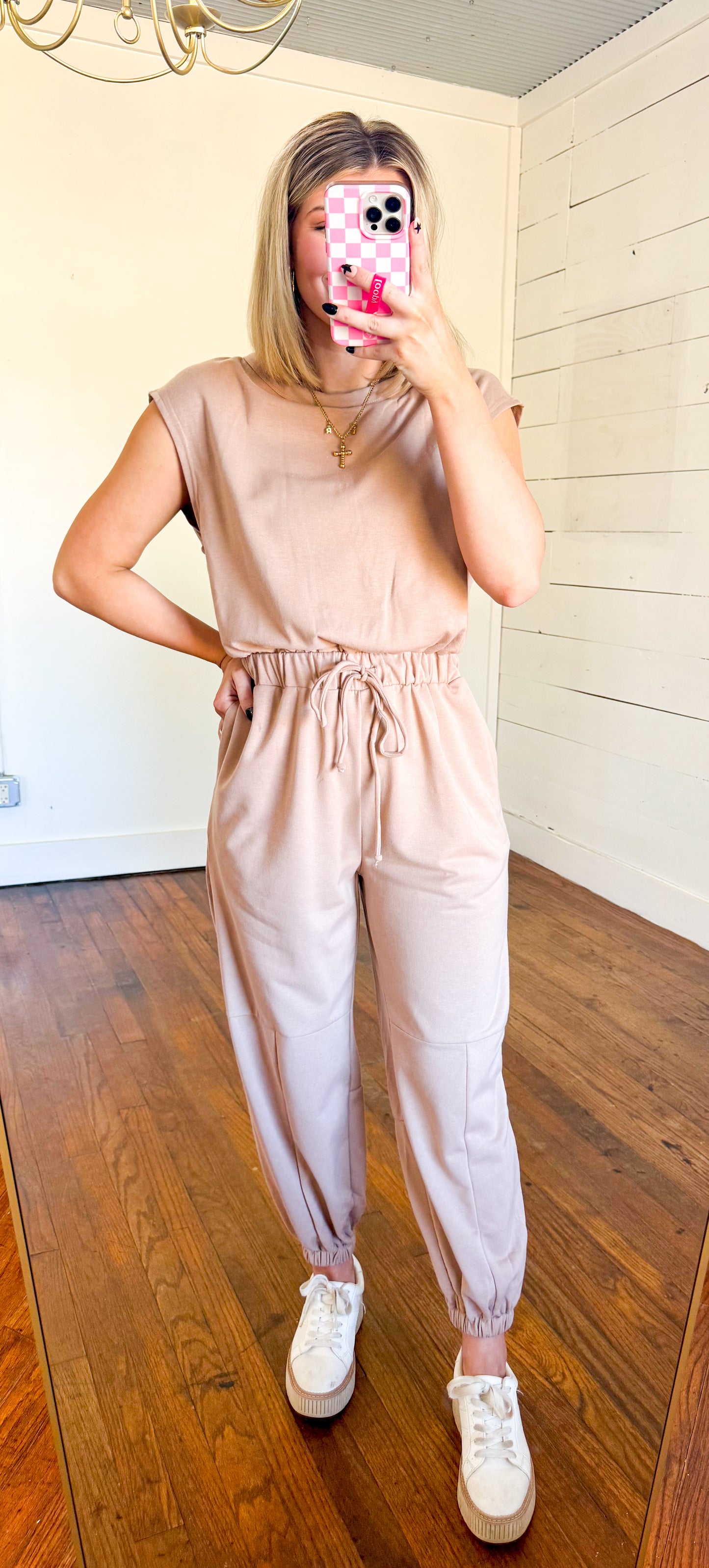 French Beige Jumpsuit